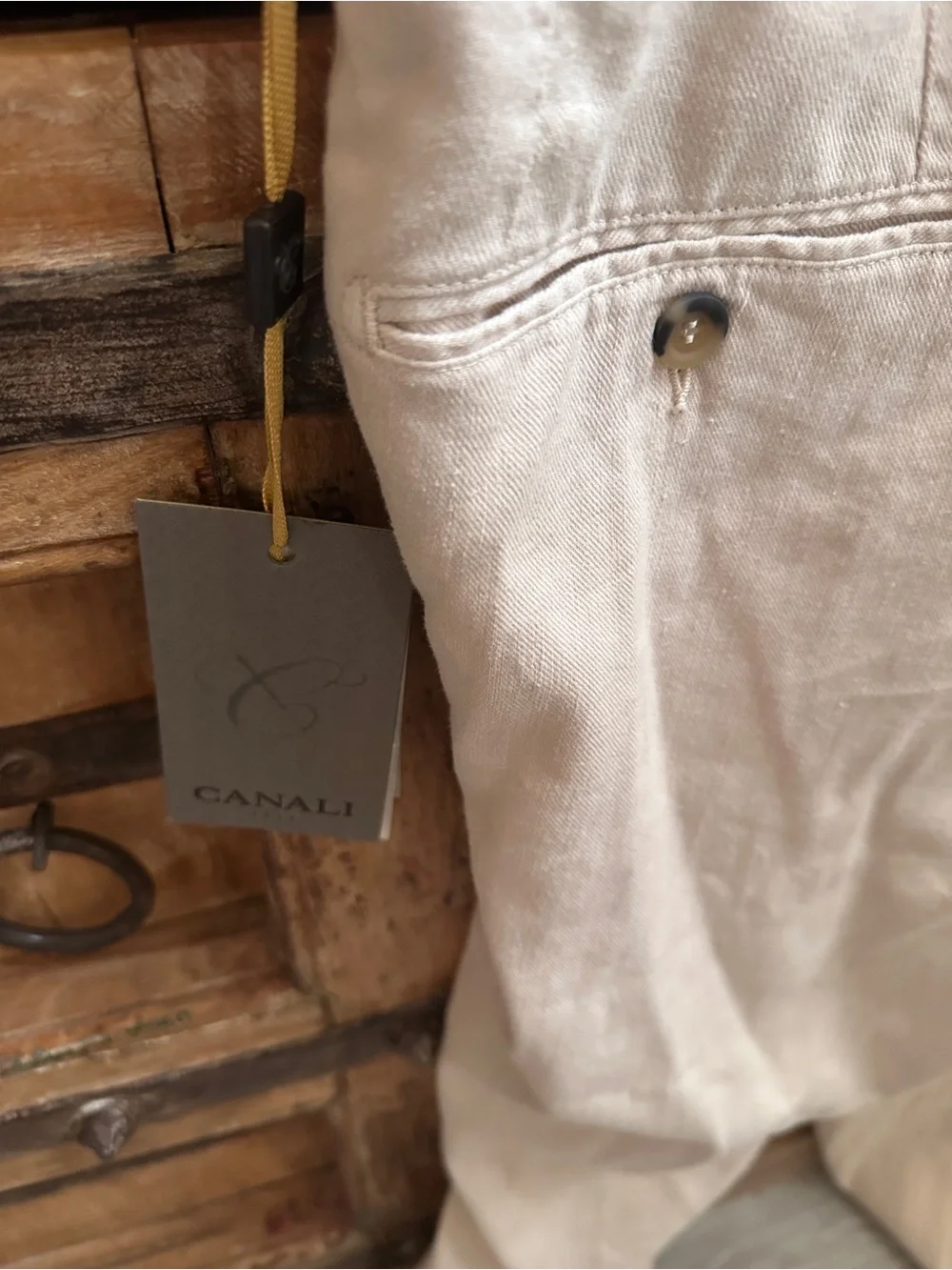 NEW Canali Men's Khaki Pants Metropolitan Fit Size 54 EU/ 36 US Made in Italy